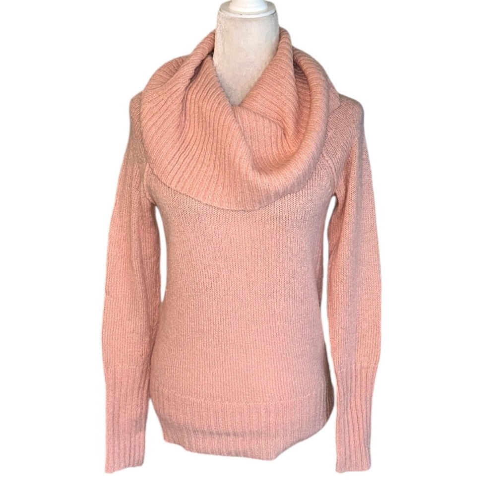 J. Crew Blush Pink Cowl Neck Mohair Blend Sweater - S